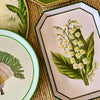 Handpainted Iron Tray - Lily of the Valley