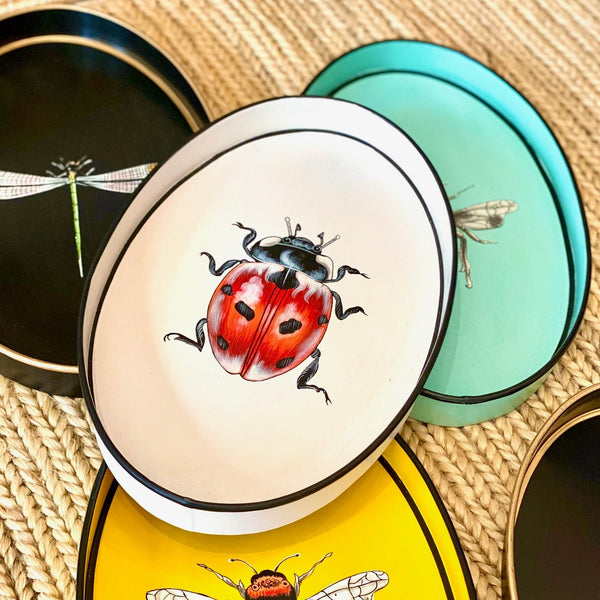 Handpainted Iron Tray - Ladybug