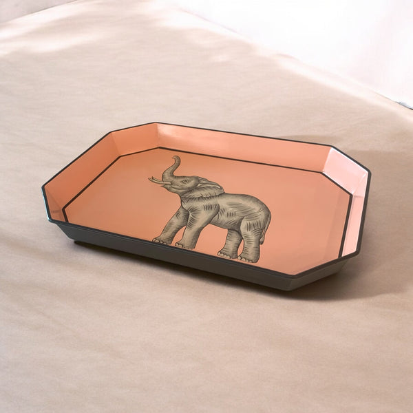 Handpainted Iron Tray - Elephant