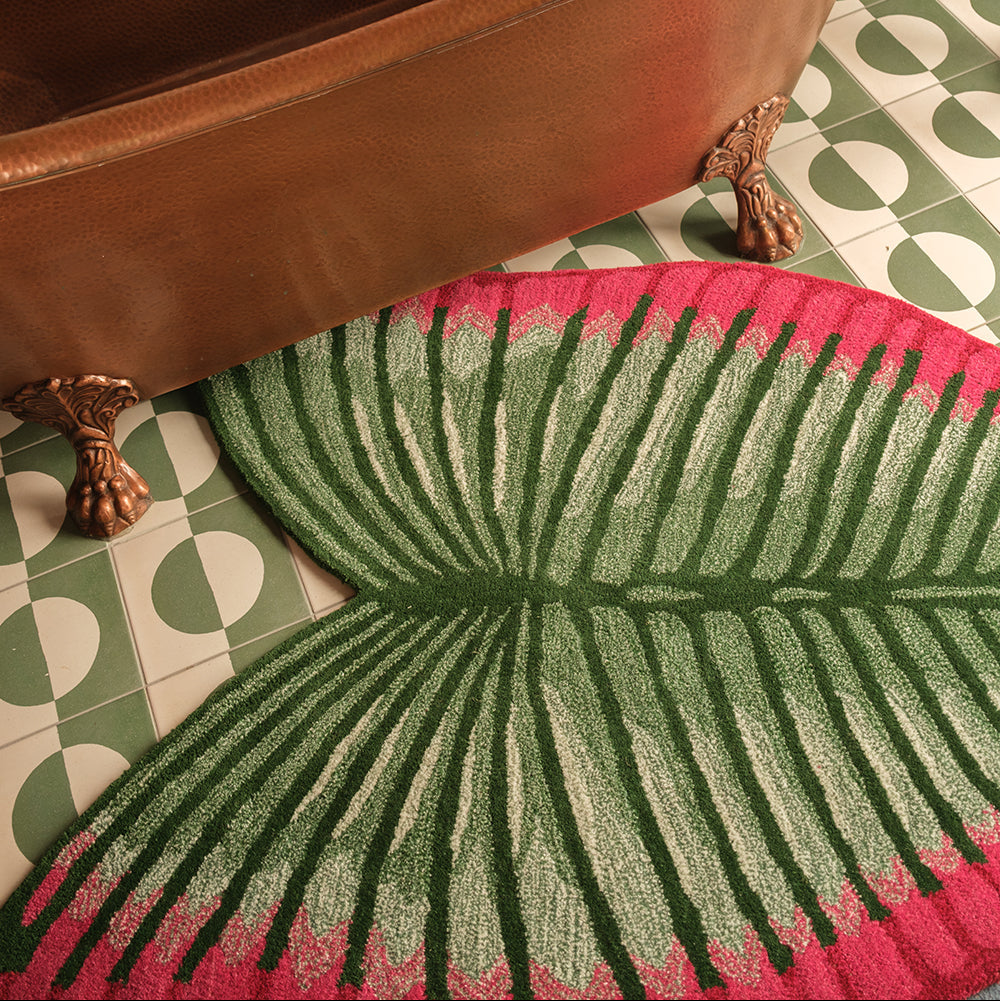 John Derian Elephant Ear Leaf Rug