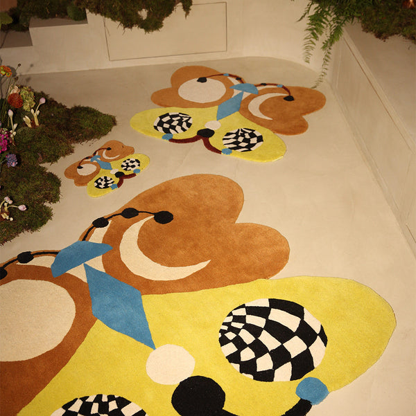 Melody Butterfly Rug - Lemon