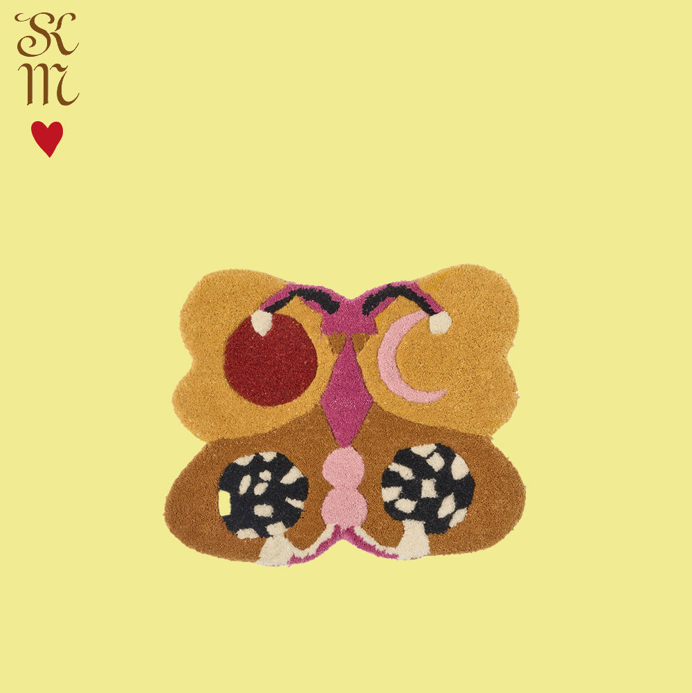 Melody Butterfly Rug - Ocre