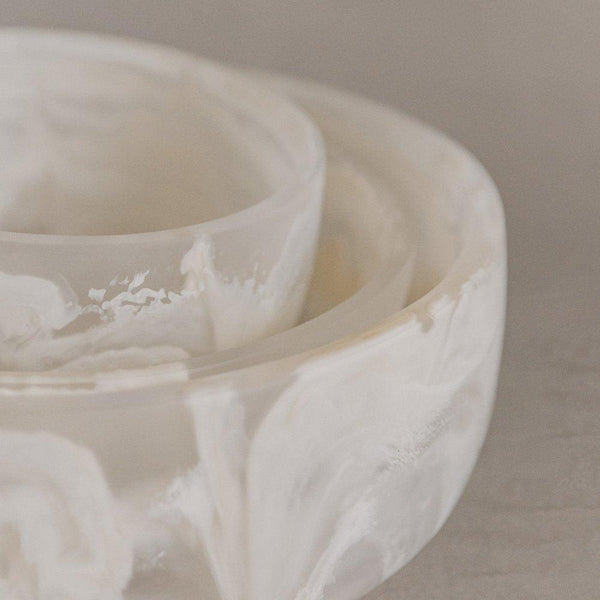 Modern Resin Bowl - Oat Marble