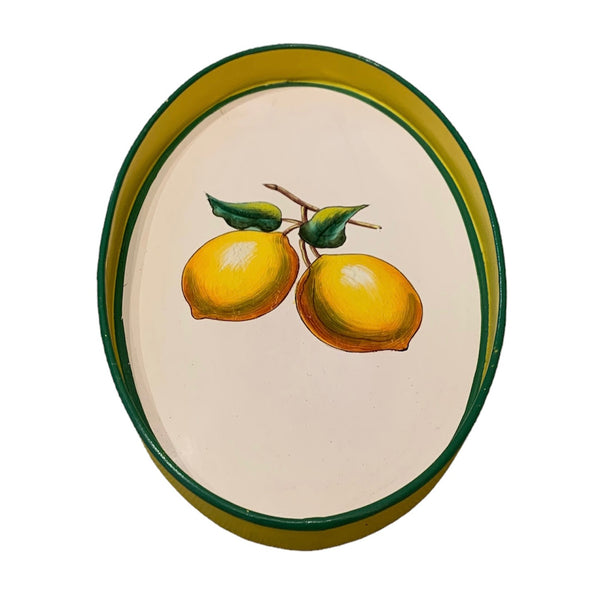 Handpainted Iron Tray - Lemons