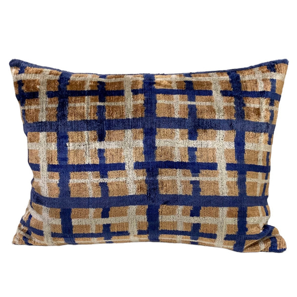Silk Velvet Cushion N. 639 - Blue