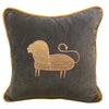 Menagerie Velvet Cushion - Smoke