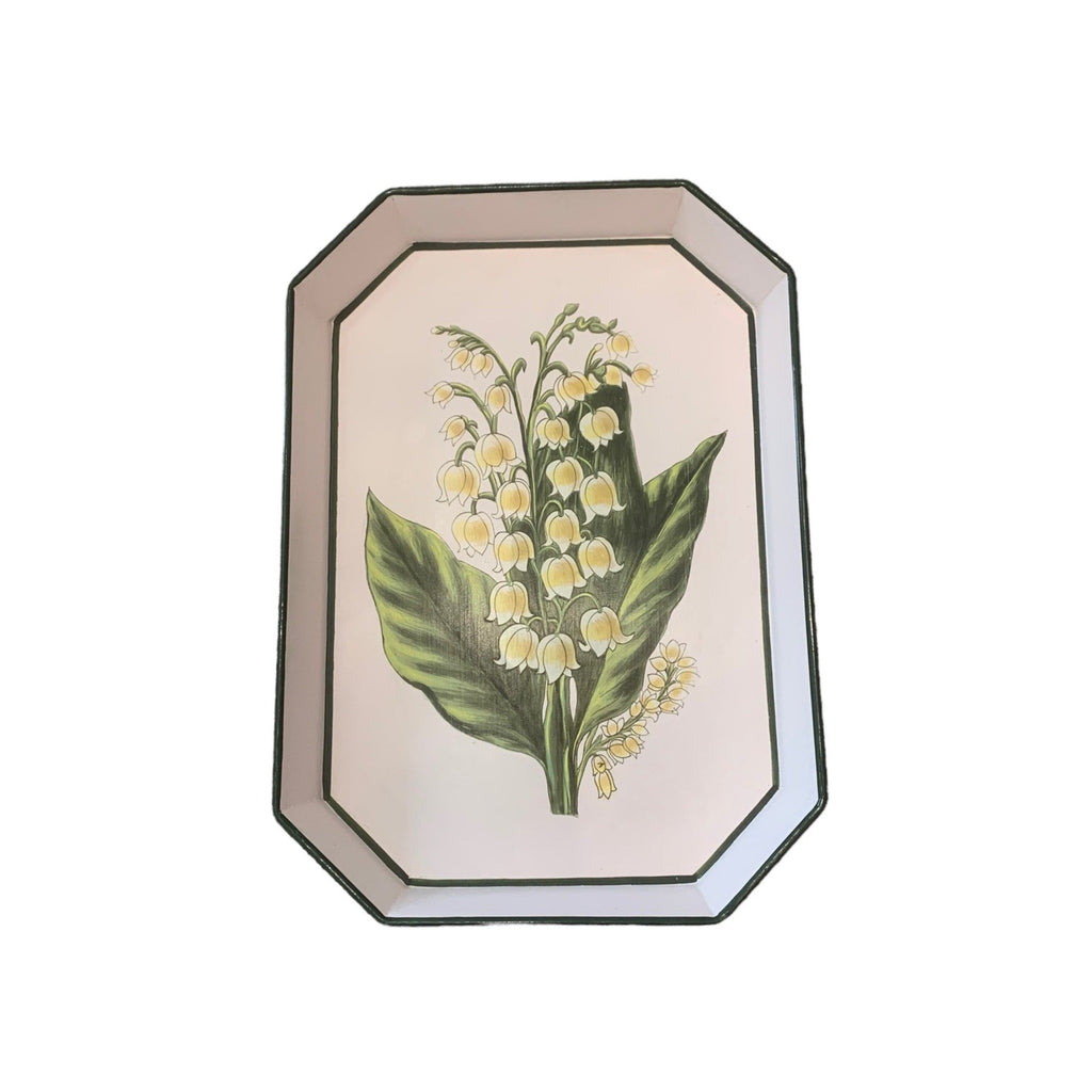 Handpainted Iron Tray - Lily of the Valley