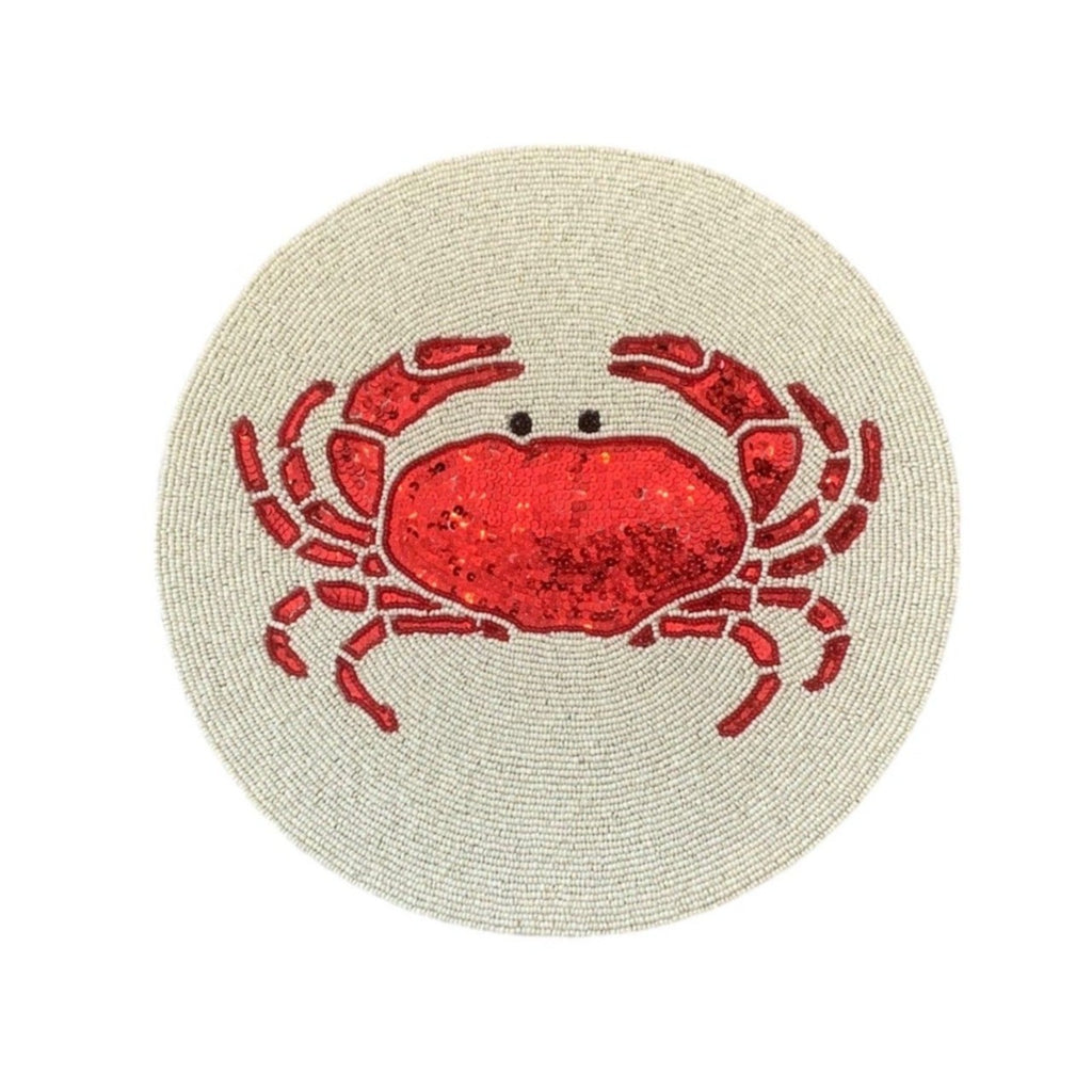 Beaded & Sequin Placemat - Crab