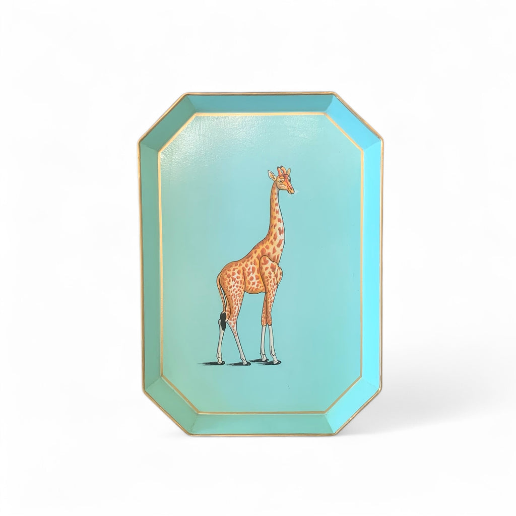Handpainted Iron Tray - Giraffe