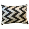 Silk Velvet Cushion N. 590 - Black + White
