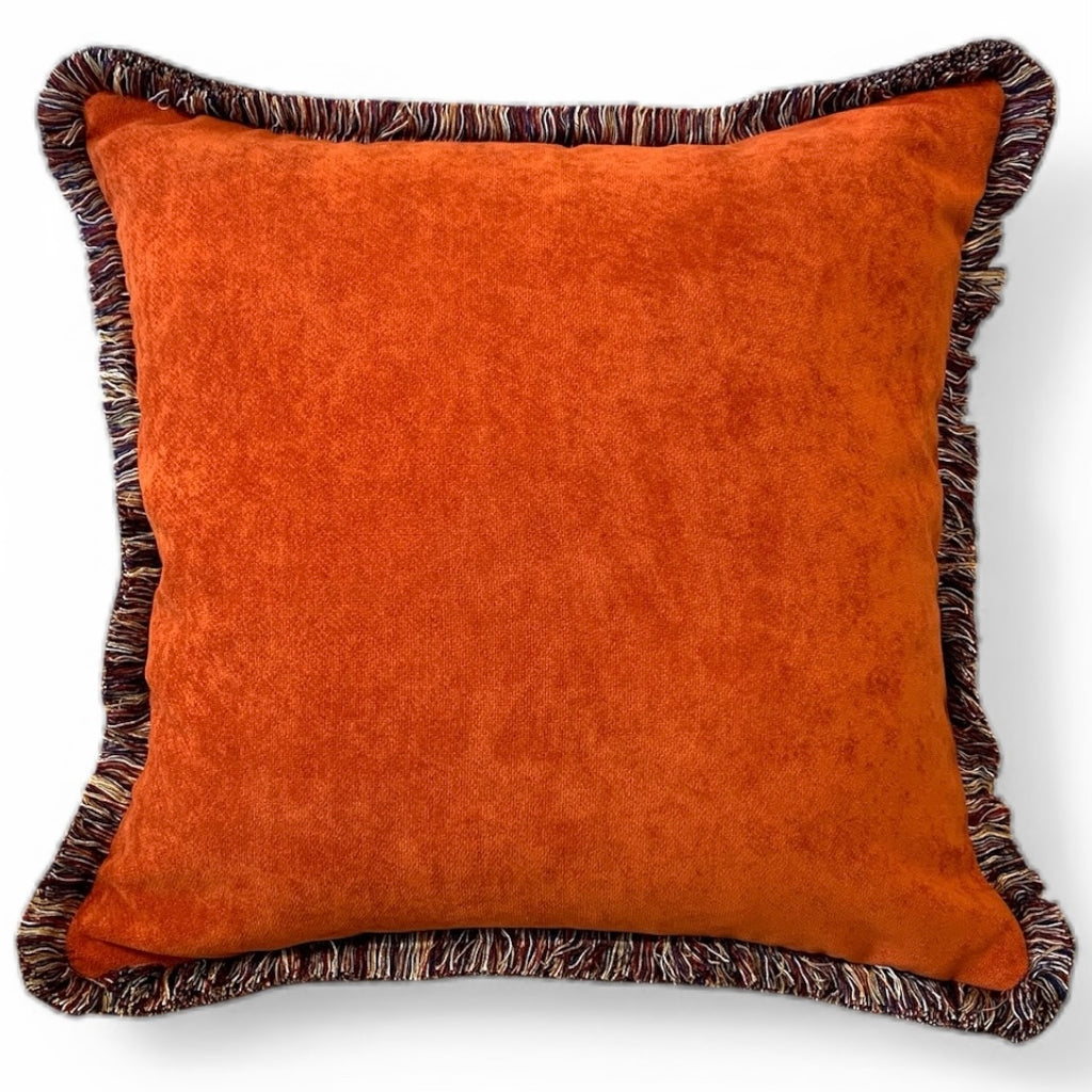 Happy Velvet Cushion - Brick Confetti