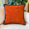 Happy Velvet Cushion - Brick Confetti
