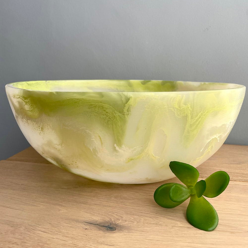 green resin bowl at details by mr k