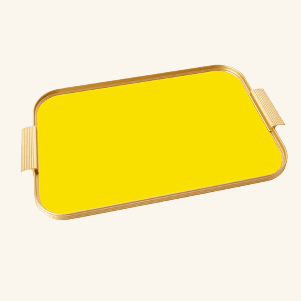 Ribbed Serving Tray - Gold + Colours