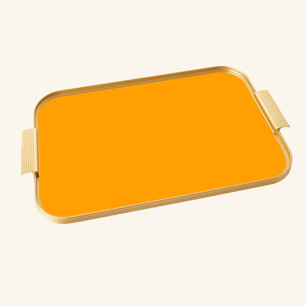 Ribbed Serving Tray - Gold + Colors