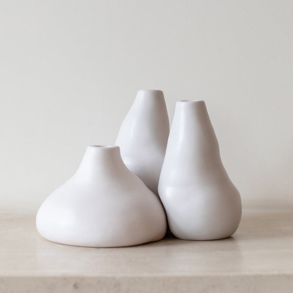Prometea Vase Set of 3 - Snow