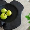 blackened teak accent bowl at details by mr k