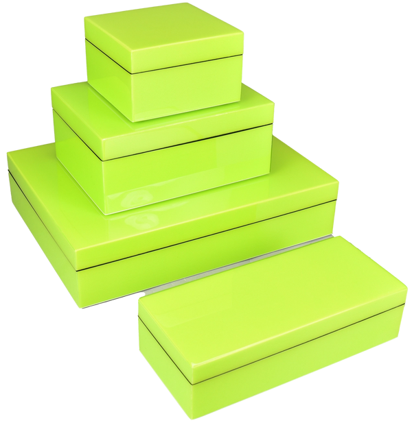 Acid Green Lacquer Boxes