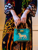 Ortigia Velvet Bamboo Bag - Petrol