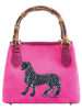 Ortigia Velvet Bamboo Bag - Pink