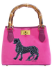 Ortigia Velvet Bamboo Bag - Pink