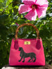 Ortigia Velvet Bamboo Bag - Pink