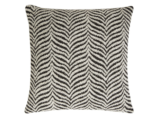 Zebra Boucle Cushion - Black