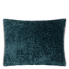 Cartouche Velvet Cushion - Teal
