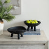 teak black pedestal bowl at details by mr k