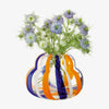 Folk Vase 19 - Blue/Orange/White