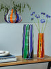 Folk Vase 42 - Black/Blue/Green