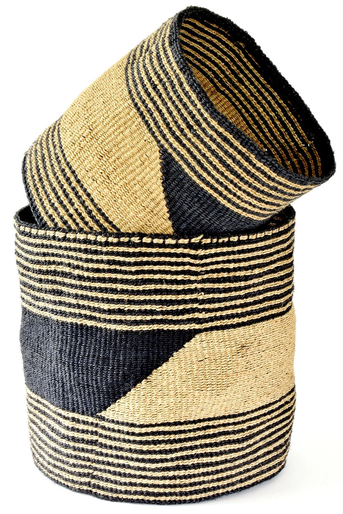 Geo Stripe Sisal Basket