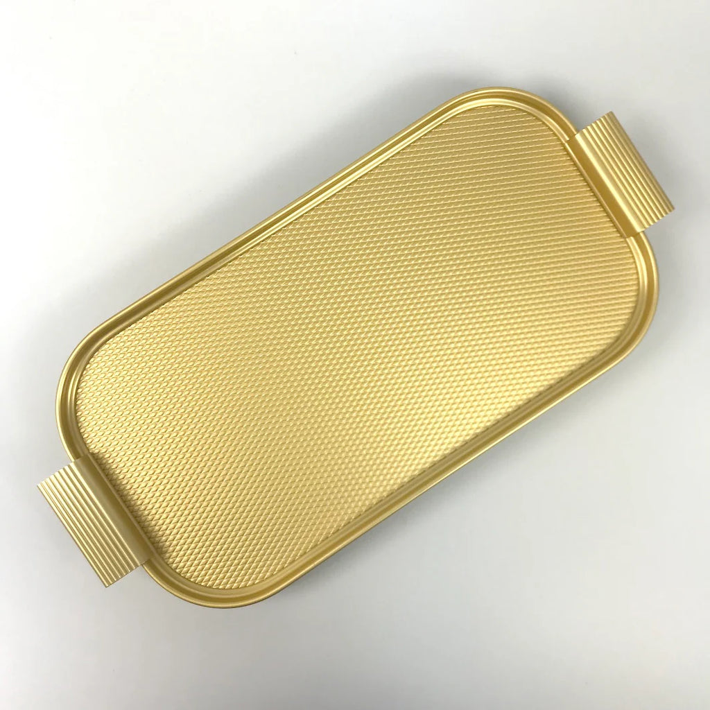 Ribbed Coffee Tray - Gold