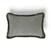 Happy Velvet Cushion - Light Grey