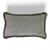 Happy Velvet Cushion - Light Grey