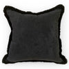 Happy Velvet Cushion - Black