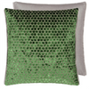 Jabot Velvet Cushion - Emerald