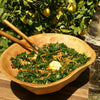 Mango Wood Curved Salad Bowl