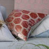 Manipur Velvet Cushion - Coral