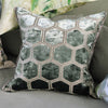 Manipur Velvet Cushion - Jade