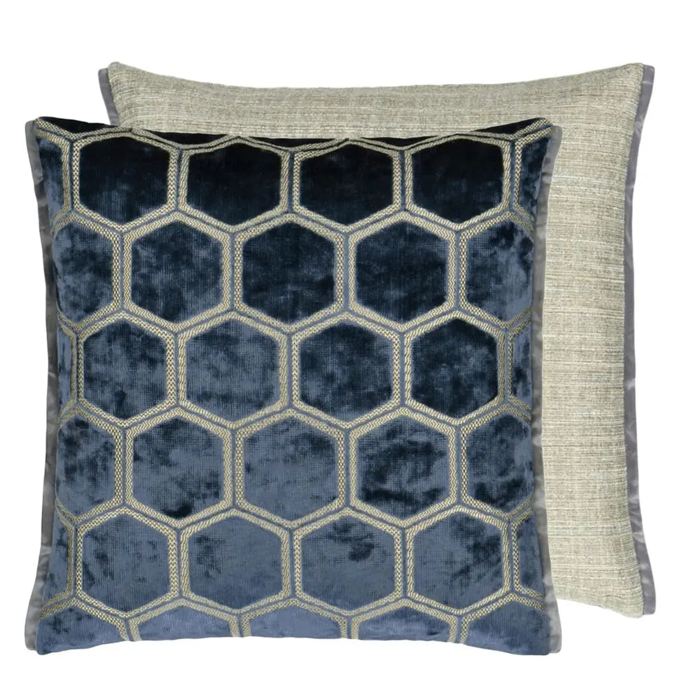 Manipur Velvet Cushion - Midnight