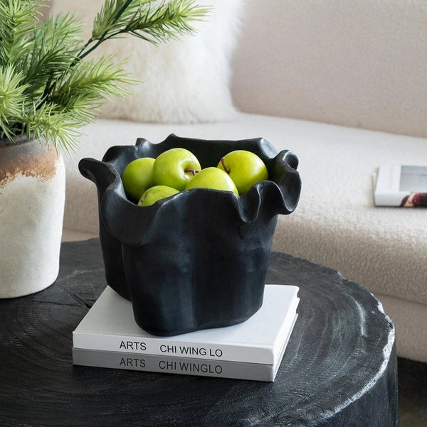 wave edge teak bowl at details by mr k