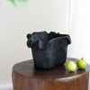 Teak Wave Edge Bowl - Black