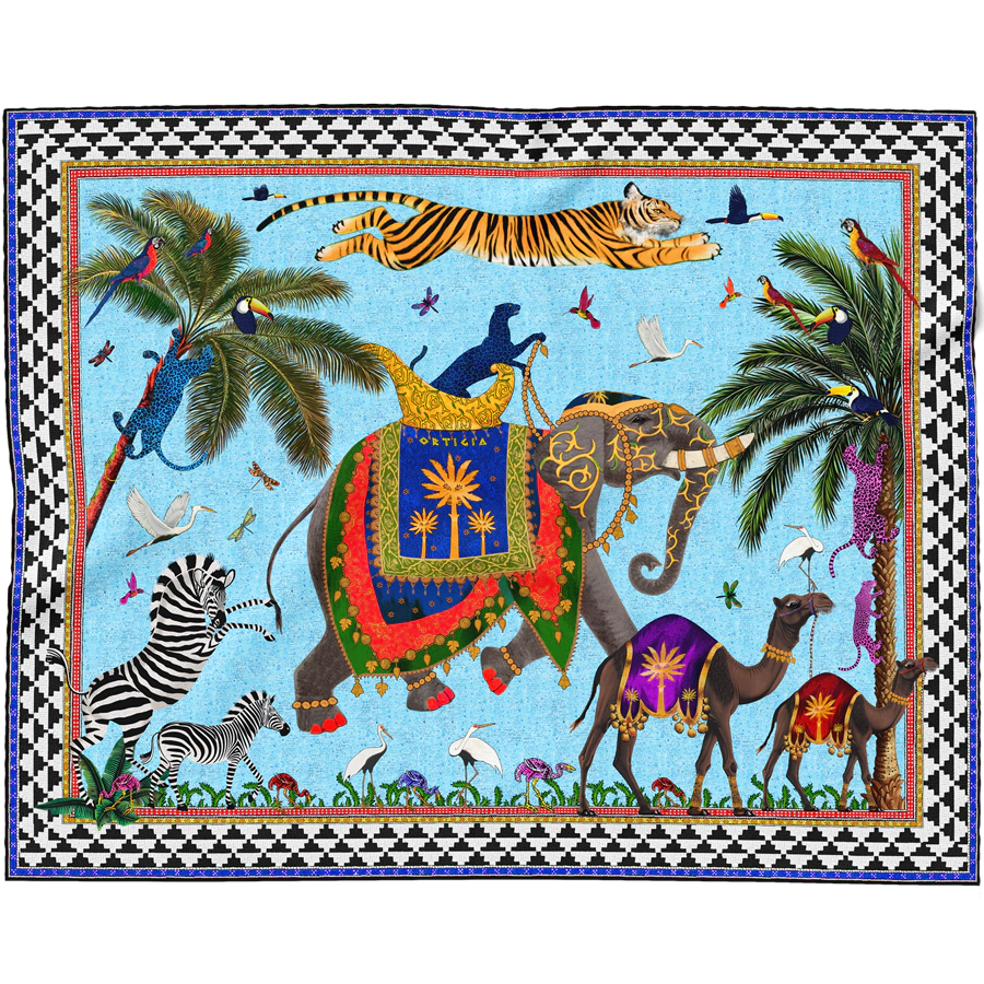 Flying Tiger Pareo / Scarf - Celeste Blue