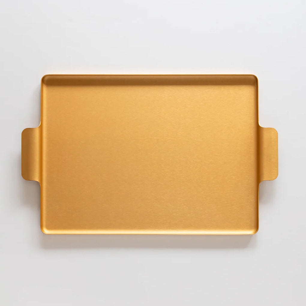 Pressed Gold Rectangle Tray