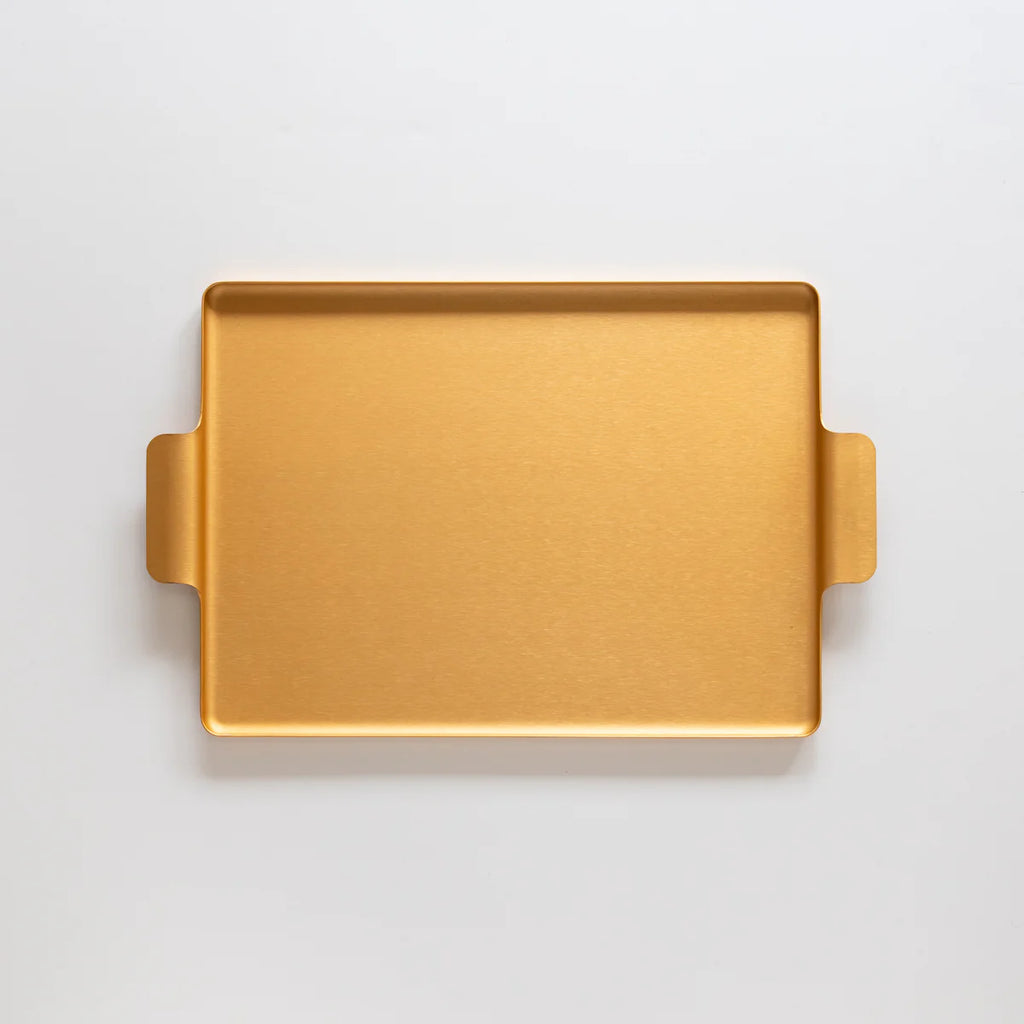 Pressed Gold Rectangle Tray