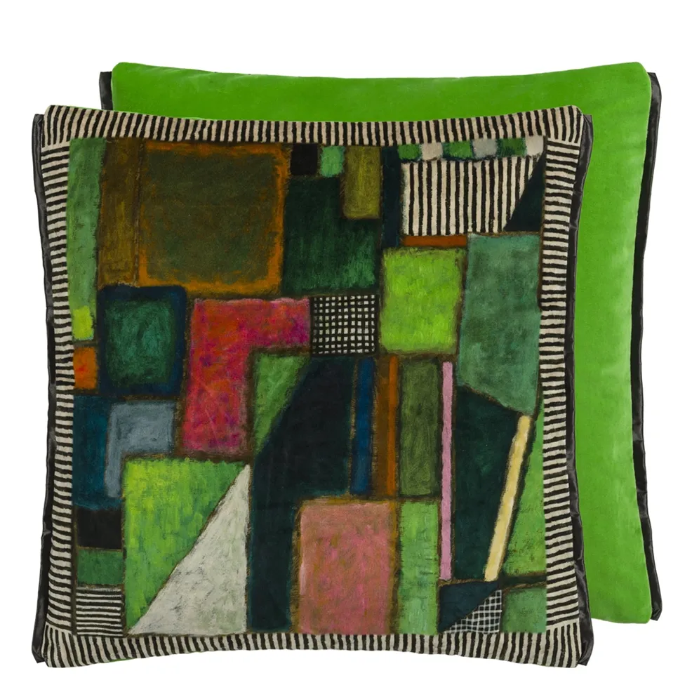 Raku Patchwork Velvet Cushion