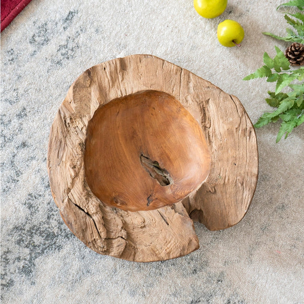 Teak Raw Edge Bowl - Nature
