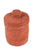 Rust Lidded Basket