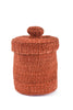 Rust Lidded Basket